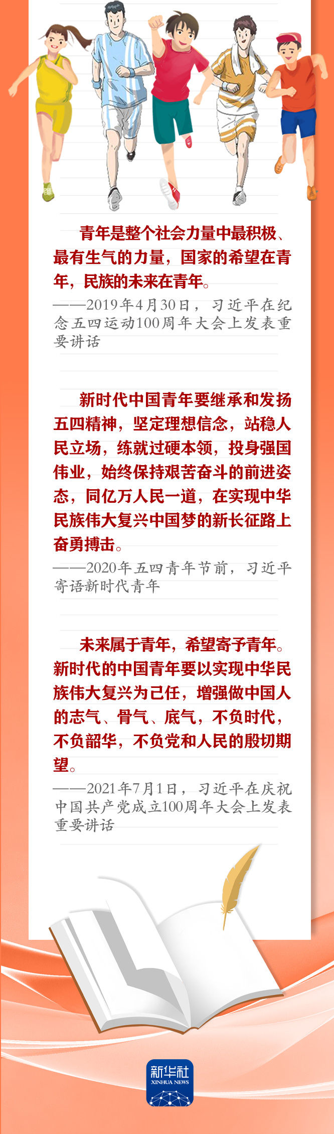 手繪長(zhǎng)卷 | 共青團(tuán)員們，總書記這些話要牢記