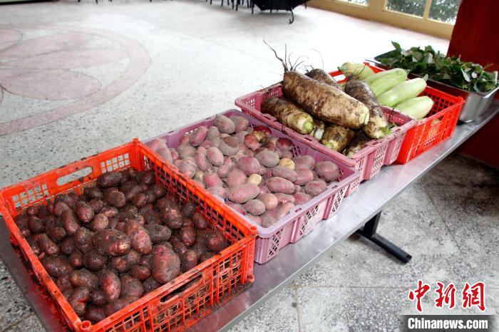 圖為亞東邊檢站“警營菜園”喜獲豐收的蔬菜?！⊥鯑|東 攝